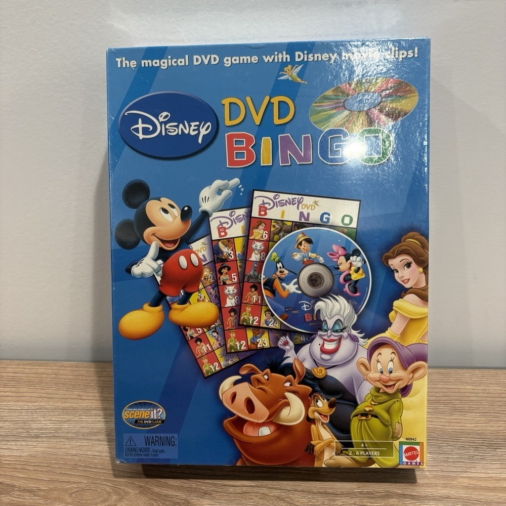 NEW Sealed Disney DVD Bingo- Makers Of Scene It Mattel 2007 SEALED
